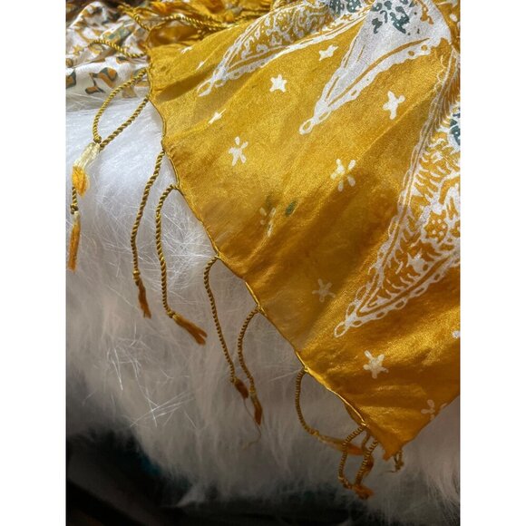 Bohemian Floral Print Shawl With Tassels 60"x42" Lightweight Scarf For Women Mus - Picture 3 of 5